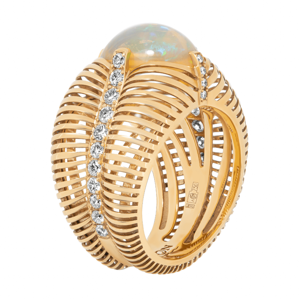Кольцо с мексиканским опалом, R0159-0/1