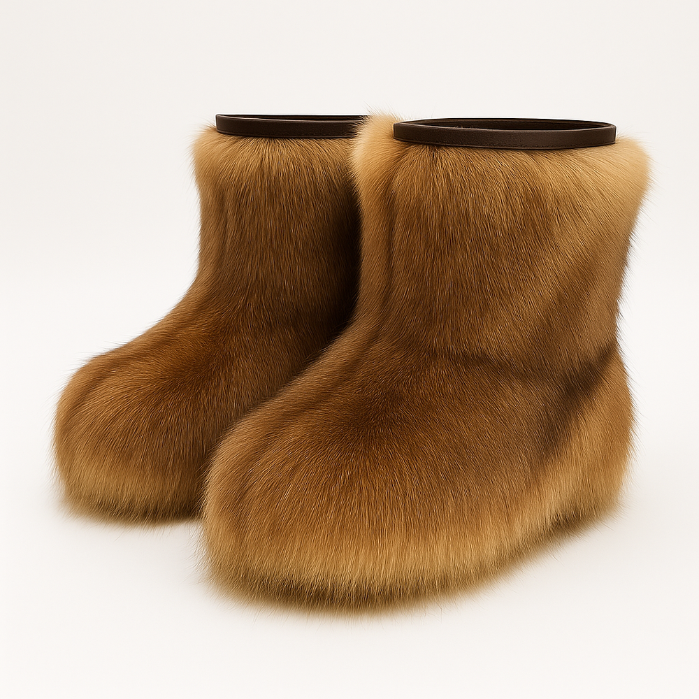 Унты укороченные женские из меха куницы натуральной