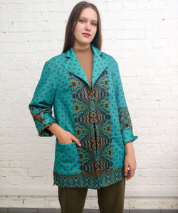 Трикотажный жакет "Богема", по мотивам традиционного вьетнамского лубка