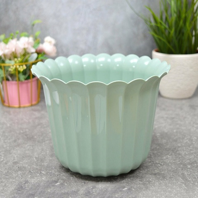 Горшок цветочный "Виола" 2л d188мм h143мм, бледно-оливковый