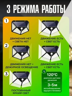 Светильник с датчиком движения 1 штука