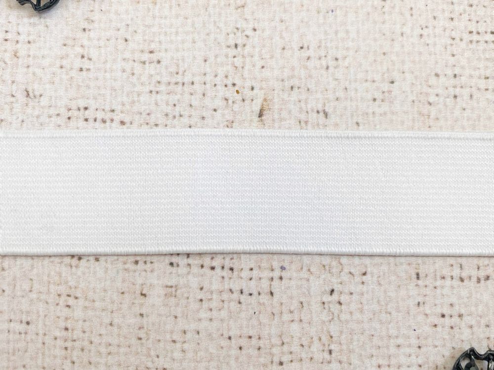 Резинка тканая, ш. 8 см, пр-во Латвия, белый