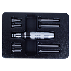 KING TONY (9-4128FR) Набор отвертка ударная 5/16" с принадлежностями, ложемент, 10 предметов
