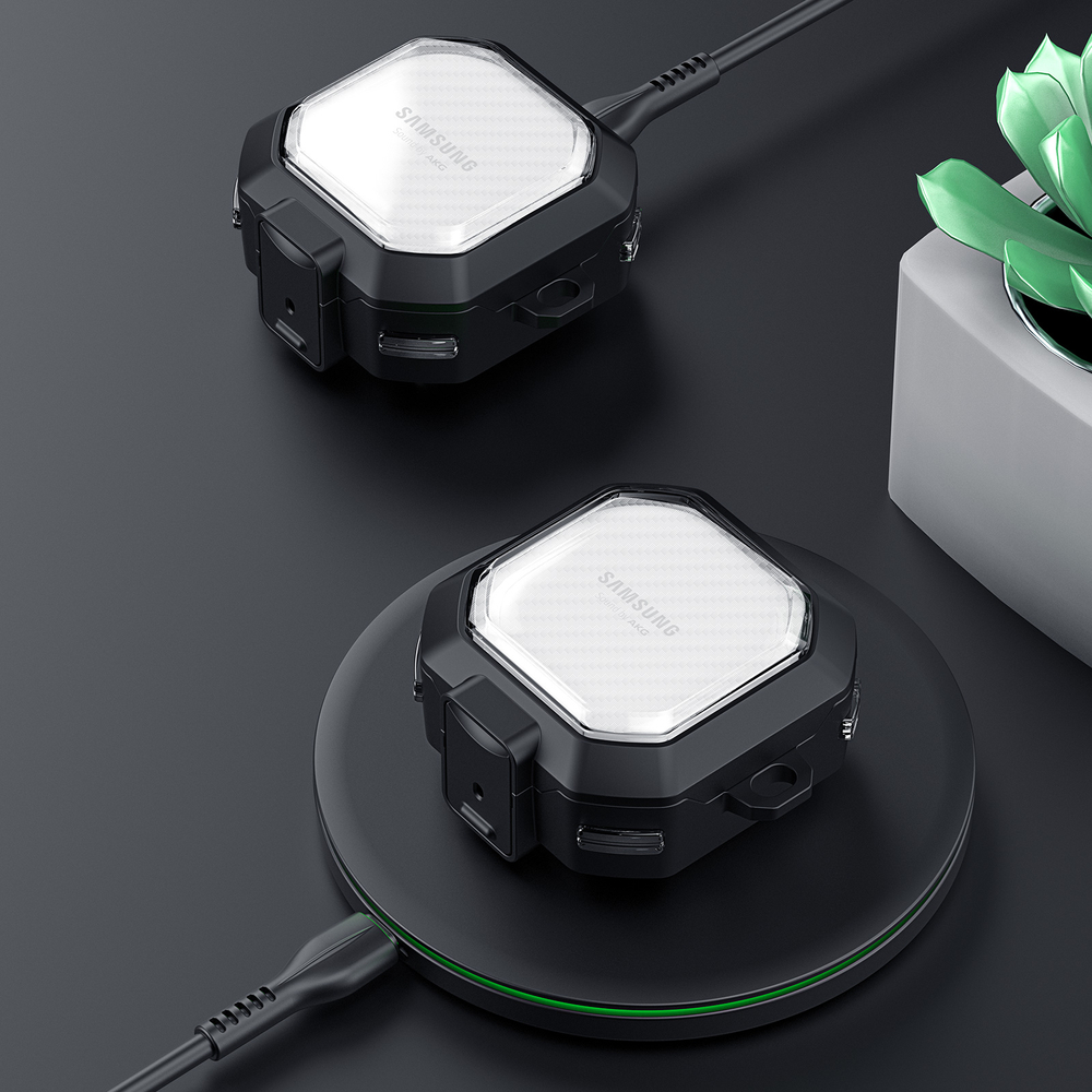 Чехол с черными рамками для наушников Samsung Buds4 и Buds 4 Pro, серия SECE Series от Dux Ducis
