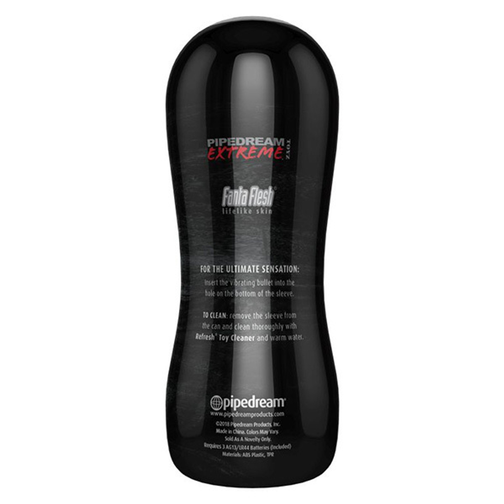 Вибромастурбатор-вагина 16,5см в тубе PipeDream PDX Elite Vibrating Pussy Stroker RD521