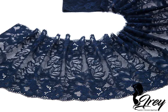 03-274 Кружево эластичное 23 см, темно-синий 061