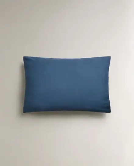 ZARA HOME ЛЬНЯНОЙ ЧЕХОЛ ДЛЯ ДЕКОРАТИВНОЙ ПОДУШКИ XXL, СИНИЙ