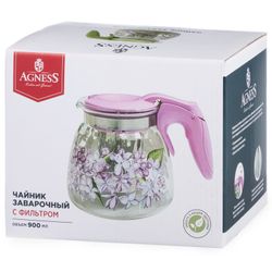 ЗАВАРОЧНЫЙ ЧАЙНИК AGNESS С ФИЛЬТРОМ "ДУША ПРОВАНСА" 900 МЛ.