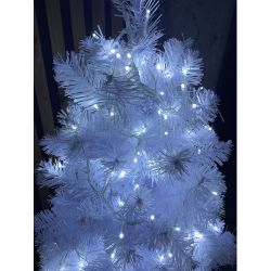 ENIN - WC ЭРА Гирлянда LED Мишура 3,9 м белый провод, холодный свет, 220V