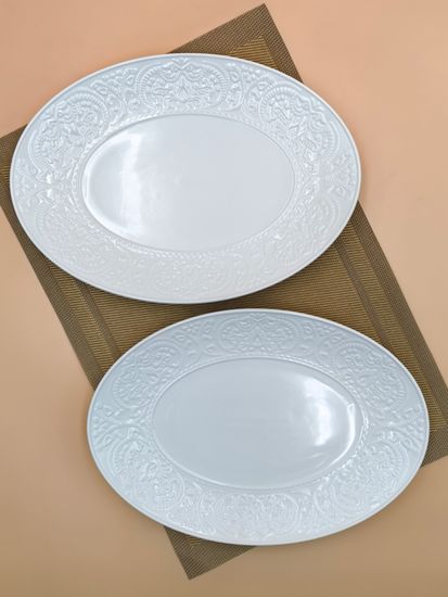 Блюдо овальное 30х22 см. набор 2 шт. Ажур классик