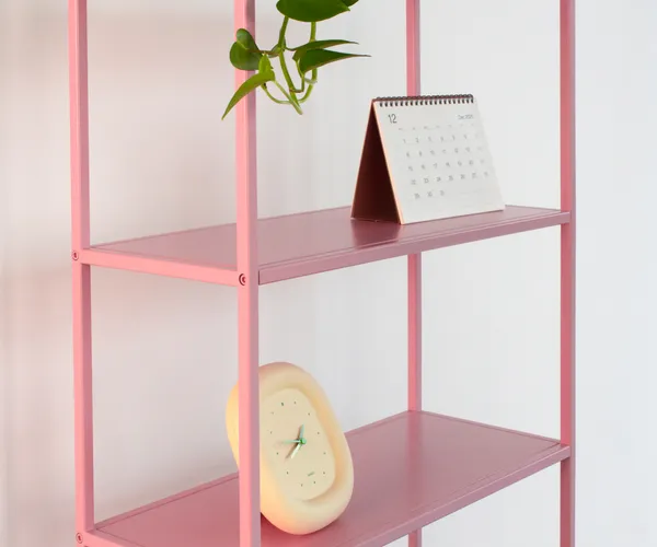 Стеллаж металлический 155х60х25, розовый