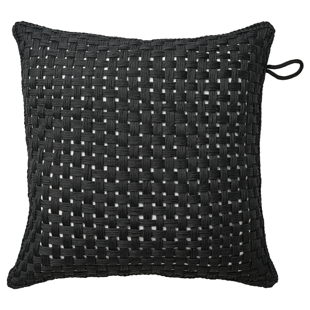 IKEA TOFTÖ  (ИКЕА ТОФТÖ)  -  Наволочка, черная, для улицы/дома, 50x50 см