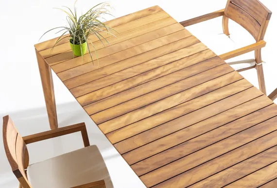 Уличный стол Verda из массива ироко, 200х100 см