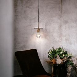 Подвесной светильник RH Utilitaire Disk Shade Pendant Brass