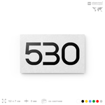 Номер на дверь 530, табличка на дверь для офиса, квартиры, кабинета, аудитории, склада, белая 120х70 мм, Айдентика Технолоджи