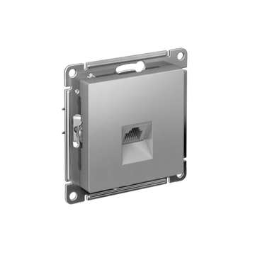 Розетка компьютерная 1-м AtlasDesign RJ45 кат.5E механизм алюм. SE ATN000383