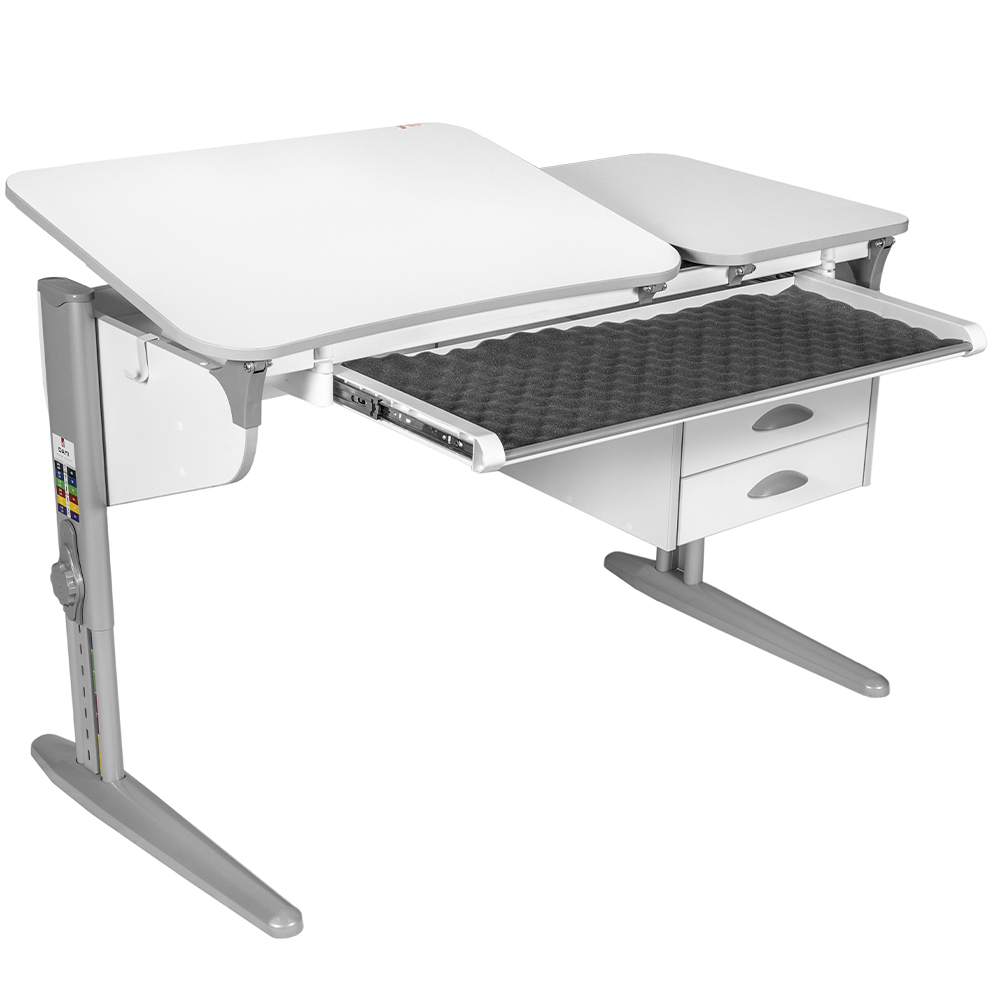 Растущая парта Дэми СУТ 45 с лотком и тумбой ТСН.05 (1200×565 мм)