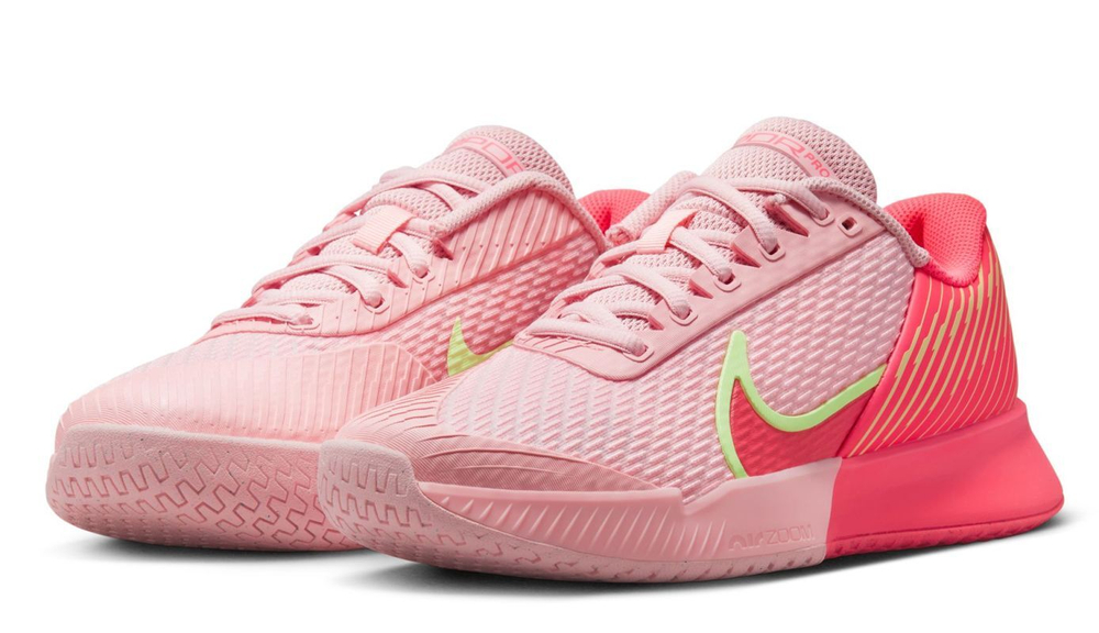 Женские Кроссовки теннисные Nike Zoom Vapor Pro 2 HC - pink bloom/adobe/hot punch/barely volt