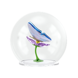 IDYLLIA:GLASS BALL BUTTERFLY AND FLOWER