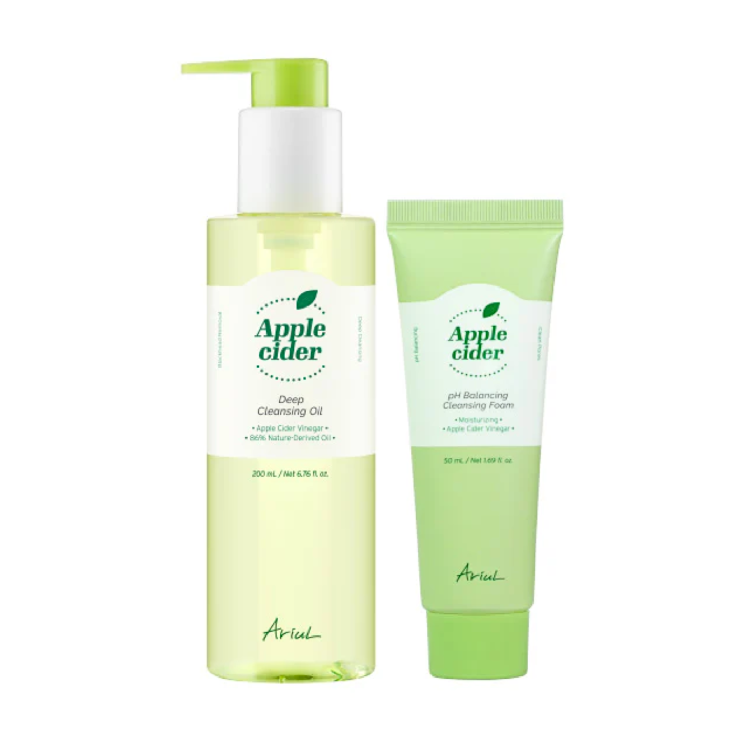 Ariul apple cider deep cleansing oil 200ml + cleansing foam 50ml