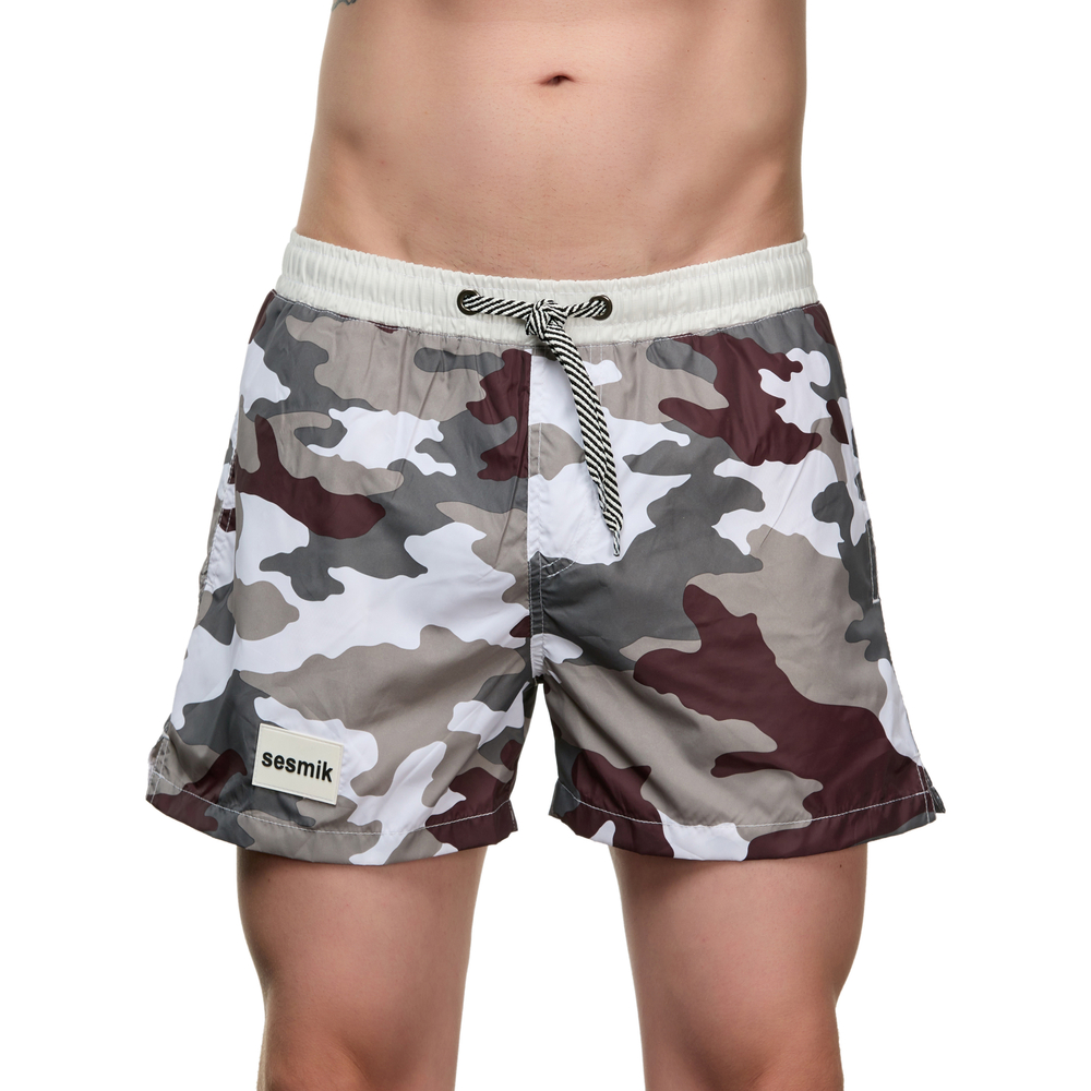 Мужские шорты с камуфляжным принтом Sesmik STORM MILITARY GRAY