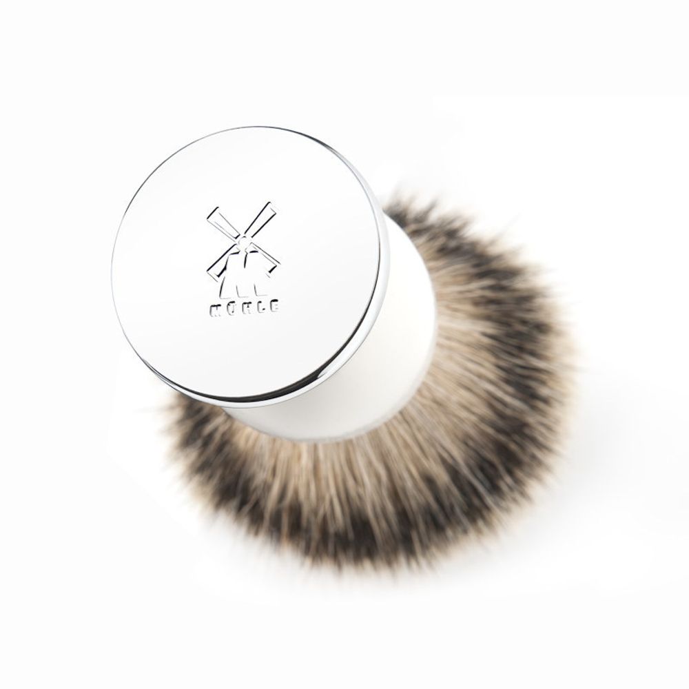 Помазок MUEHLE SOPHIST, барсучий ворс высшей категории Silvertip, фарфор, размер L (93 P 84)