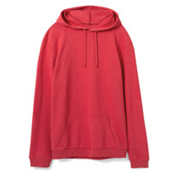 Толстовка с капюшоном унисекс Hoodie, красный меланж