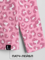 Лонгслив базовый для девочки с принтом