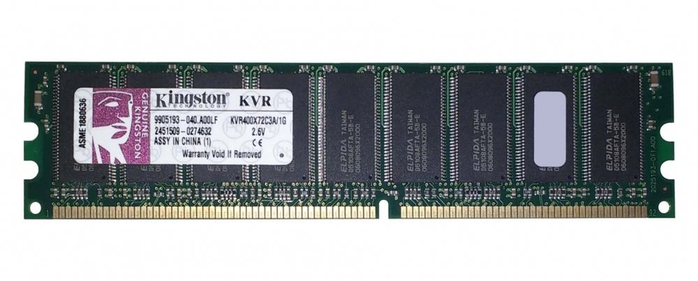Оперативная память Kingston DDR400 1Gb ECC PC3200 KVR400X72C3A/1G