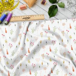 Ткань шифон мелкие карандашные цветы на поле