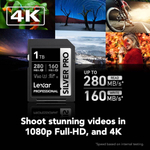 Карта памяти Lexar SDXC 1TB Professional Silver PRO UHS-II U3 V60 (280/160 MB/s)