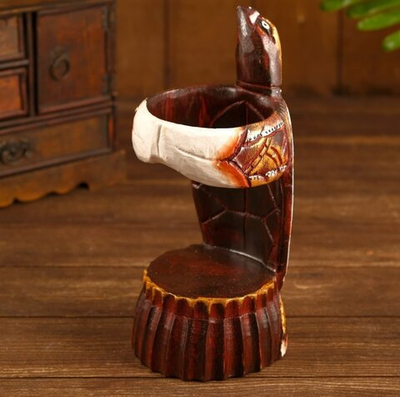 Подставка под бутылку "Черепашка" дерево 14х14х25 см   4575574