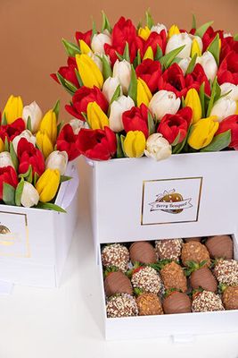 Коробка Шкатулка тюльпаны