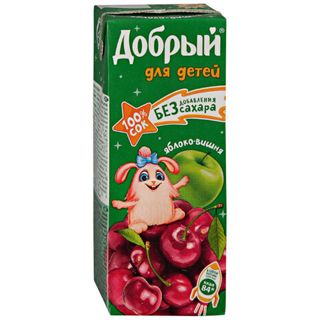 Детский сок "Яблоко-Вишня" 0,2 л. (27 шт. в упаковке)