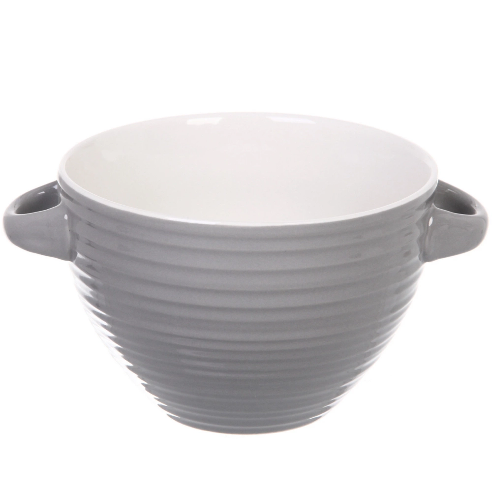 Бульонница керамическая 750мл «Полоски», микс цветов