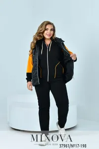 Костюм 17-198-черный-горчица Minova