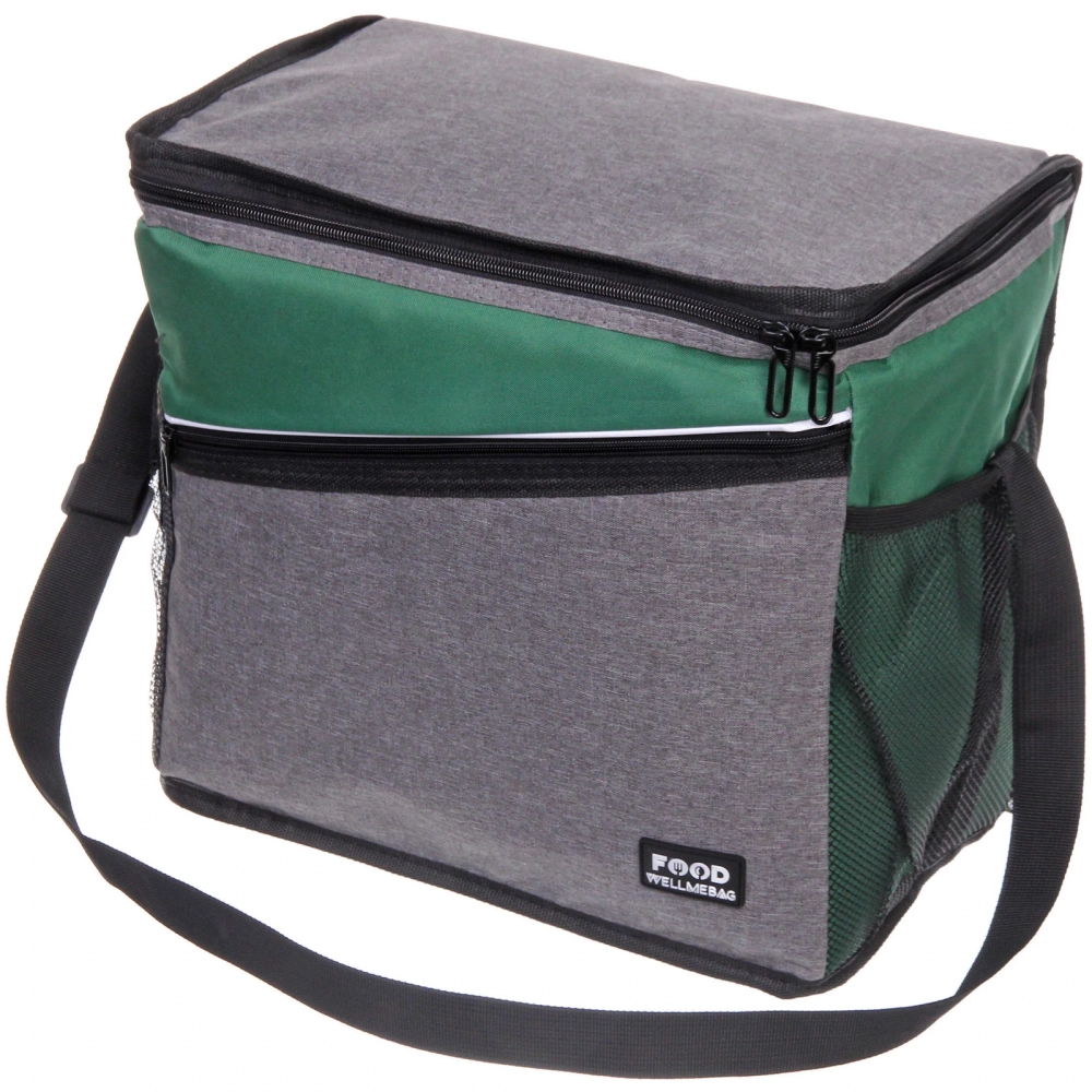 Термосумка 23 л, 35*22*30 см, WM799-3, серый-зелёный