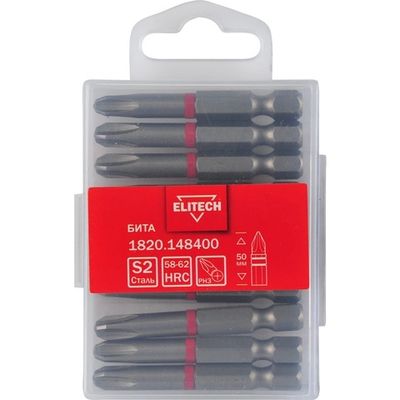 Бита ELITECH PH3*50мм (10 шт.)   1820.148400