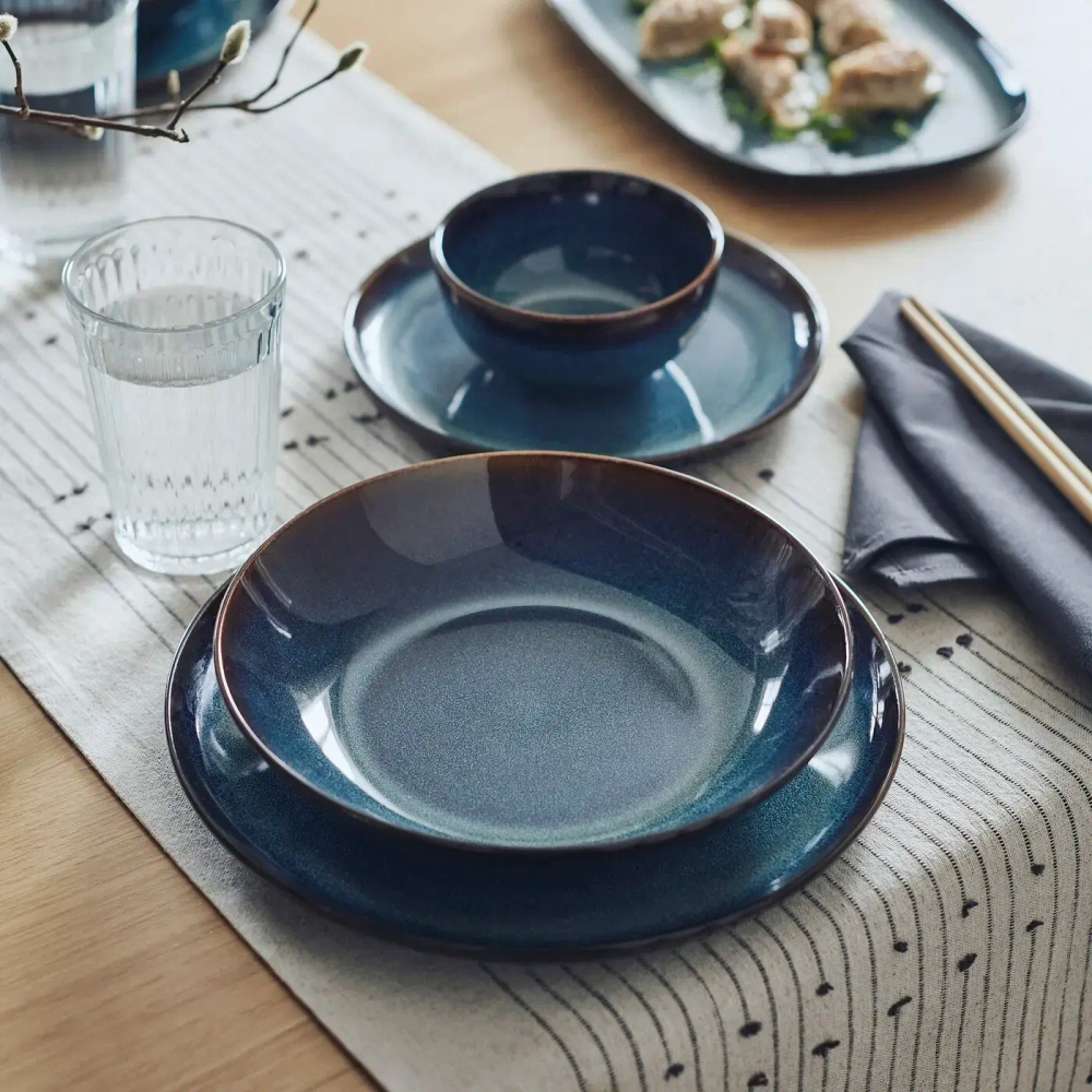 Глубокая тарелка IKEA GLADELIG (ГЛАДЕЛИГ), Синий, 21 см