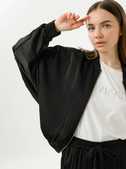 TWINSET Бомбер из атласной ткани