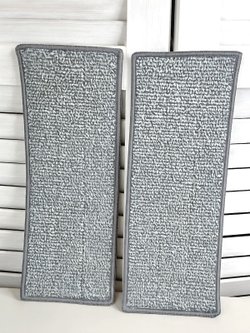 Ведро для мытья полов 5+5л с отжимом на защелках шваброй+2 насадки в комплекте