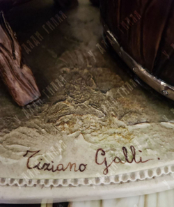 [Galli Tiziano Capodimonte] Урожай / Vendemmia. Фарфор, глазурь, роспись. Италия. 1950-е