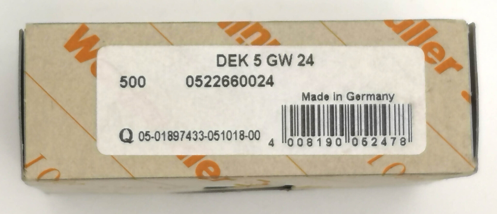 Маркер для клемм 5х5мм dekafix 5 GW 24(уп. -500 шт.) Weidmuller 0522660024