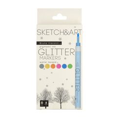 Набор маркеров глиттерных "Sketch&Art" 6 цв.