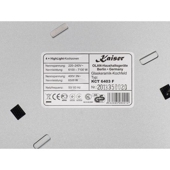 Электрическая варочная панель Kaiser KCT 6403 F Avantgarde