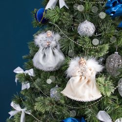 Елочное украшение Ангел Мерри Серебро