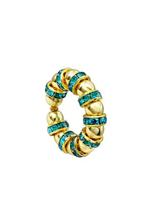 Подвеска кольцо из бусин с инкрустированным разделителем ( hematite )