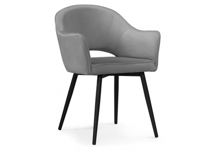 Стул на металлокаркасе Woodville Ойстер MR-11, черный, ножки черные