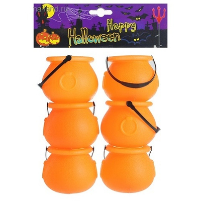 Конфетница Котел оранжевый 6шт