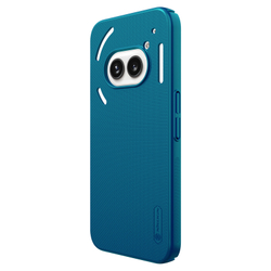 Тонкий жесткий чехол синего цвета (Peacock Blue) от Nillkin для Nothing Phone 2a, серия Super Frosted Shield